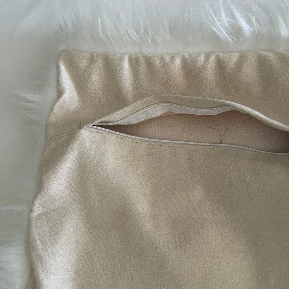 White Faux Fur Pillow Case Covers